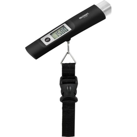 VOLTCRAFT VC-KS50 Bilancia pesa valigie Portata max. 50 kg Risoluzione 10 g a dinamo Nero, Grigio luminescente (1/5)