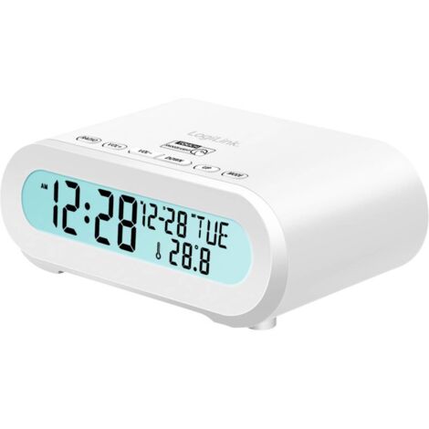 LogiLink SC0121W Radiosveglia FM USB tasti tattili , Funzione allarme Bianco (1/5)