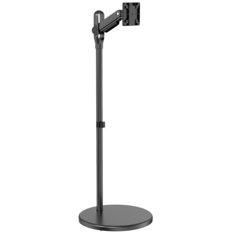 My Wall HL50-2L - Supporto da tavolo a 2 monitor da 43,2 cm (17) - 81,3 cm ( 32), colore: Argento, Nero inclinabile, girevole
