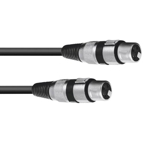 Omnitronic 3022075C XLR Cavo adattatore [1x Presa XLR 3 poli - 1x Presa XLR 3 poli] 0.15 m Nero