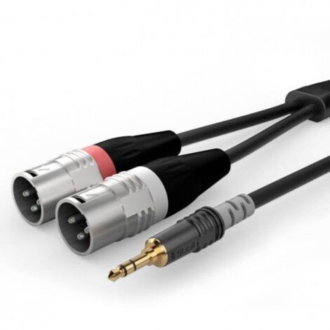 Sommer Cable HBA-3SM2-0300 Audio Cavo adattatore [1x Spina XLR 3 poli - 1x Spina jack da 3.5 mm] 3.00 m Nero (1/2)
