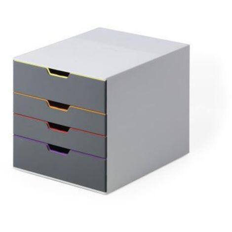Durable VARICOLOR® 4 760427 Cassettiera Grigio DIN A4, DIN C4, Folio, Letter Numero cassetti: 4 (1/5)