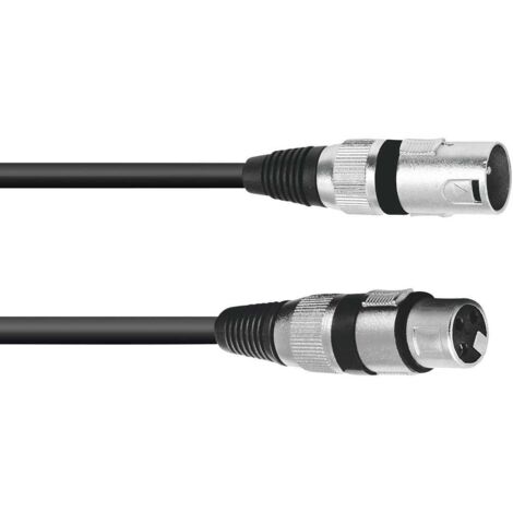 XLR Cavo di collegamento Omnitronic 3022045N [1x Spina XLR 3 poli - 1x Presa XLR 3 poli] 1.50 m Nero (1/4)