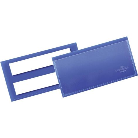 Durable 175907 Tasca per etichette, autoadesiva Blu scuro (L x A x P) 113 x 53 x 1.7 mm (1/4)