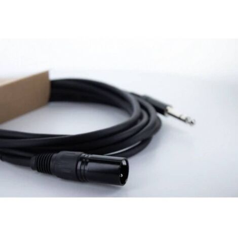 XLR Cavo di collegamento Cordial EM 1 MV [1x Spina XLR 3 poli - 1x Spina jack da 6.3 mm (stereo)] 1 m Nero (1/5)