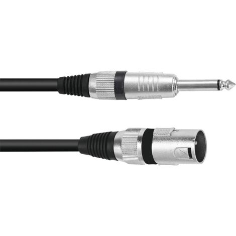 Omnitronic 3022519B XLR Cavo adattatore [1x Spina XLR 3 poli - 1x Spina jack da 6.3 mm (mono)] 2.00 m Nero