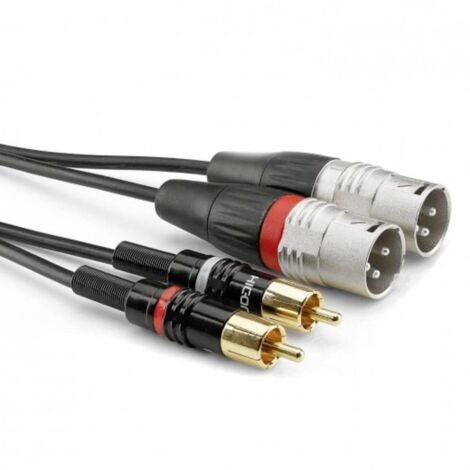 Sommer Cable HBP-M2C2-0150 Audio Cavo adattatore [2x Spina RCA - 2x Spina XLR 3 poli] 1.50 m Nero (1/2)