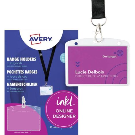 Avery-Zweckform 4825 Cartellino portanome (L x A) 90 mm x 60 mm 10 pz. (1/5)