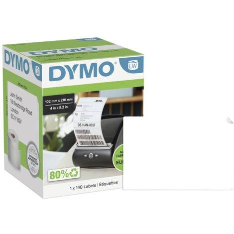 DYMO 2166659 Rotolo di etichette 102 x 210 mm Bianco 140 pz. A tenuta permanente Etichetta per spedizioni