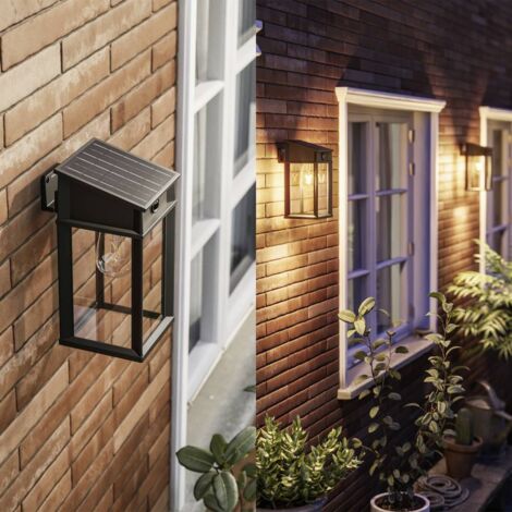 Philips LED Lampada Solare Da Parete Esterna 1.3W – Bianco Freddo, Sensore Movimento, IP44, Nero, Senza Cavi