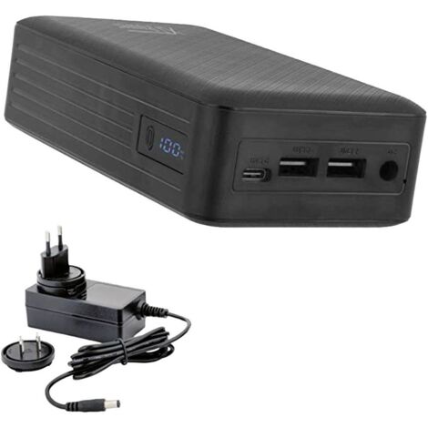 XTPower XT-27000 DC AO PA Power bank 26800 mAh Li-Ion USB, USB-C®, Presa DC 3,5 mm Nero Carica e scarica simultanei, In