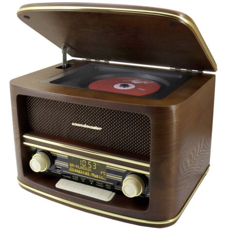 soundmaster NR961 Radio da tavolo DAB+, FM AUX, USB, CD, Bluetooth incl. telecomando Marrone (1/5)