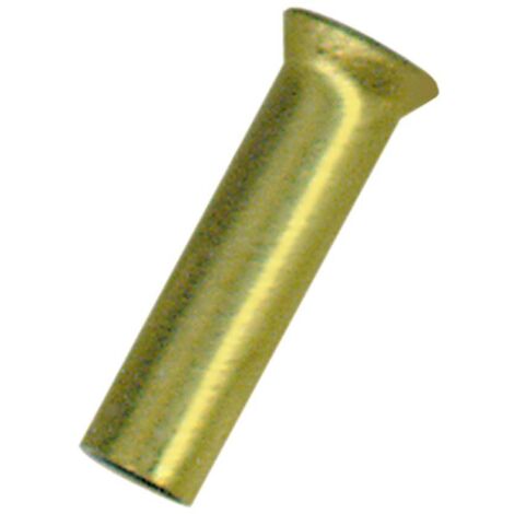 Kit 100 Puntali A Crimpare Isolati Grigi ASTA Per Cavi 4,0 Mm², Lunghezza Perno 10mm, Diametro 3,2mm