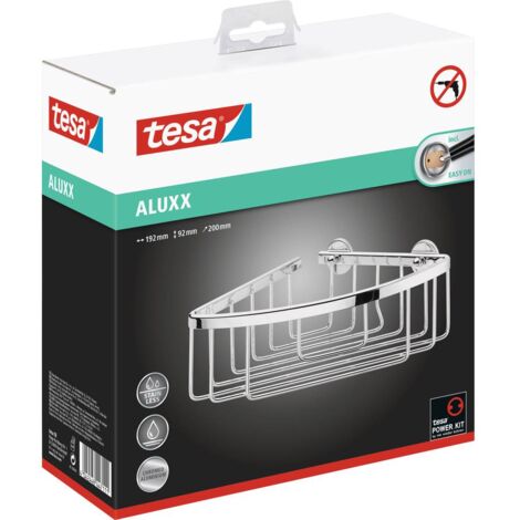 tesa 40200-00000-00 ALUXX Cestino doccia angolare Colla Cromo (lucido)