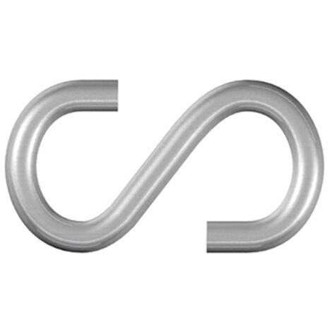 dörner + helmer 4810074 Gancio a S Ø 4 mm, zincato 32 mm Acciaio zincato galvanizzato 20 pz. (1/2)