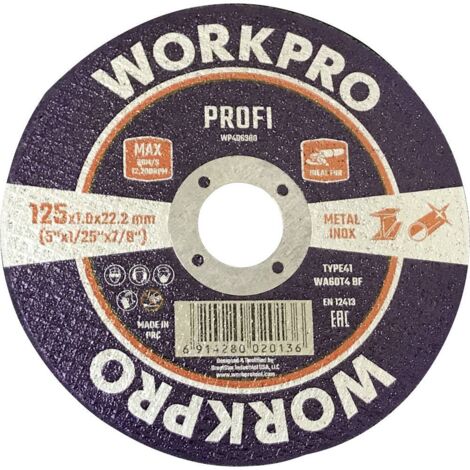 Confezione da 10 dischi da taglio spostati per sbavatura Inox Expert ø 125 foratura 22,23 spessore 7mm