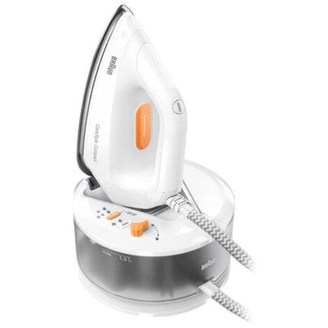 Braun IS 2132 WH 0128804000 Ferro da stiro a vapore 2400 W Bianco, Arancione