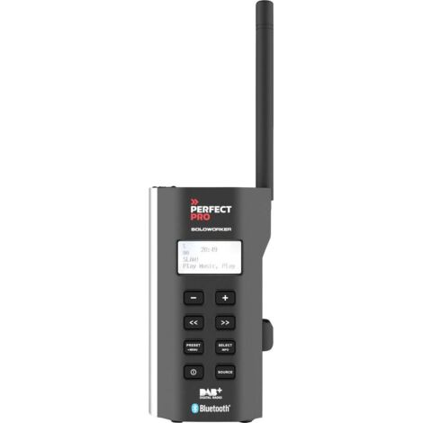 Radio da cantiere PerfectPro SOLOWORKER con batteria integrata + caricabatterie