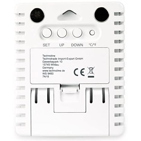 Techno Line WS 9480 Stazione Meteo Con Orologio Radiocontrollato DCF, Temperatura E Umidità Interna/Esterna, Previsioni Con Simboli LED, Bianco - 2