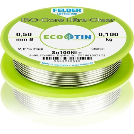 Felder Löttechnik ISO-Core Ultra-Clear Sn100Ni+ Stagno senza