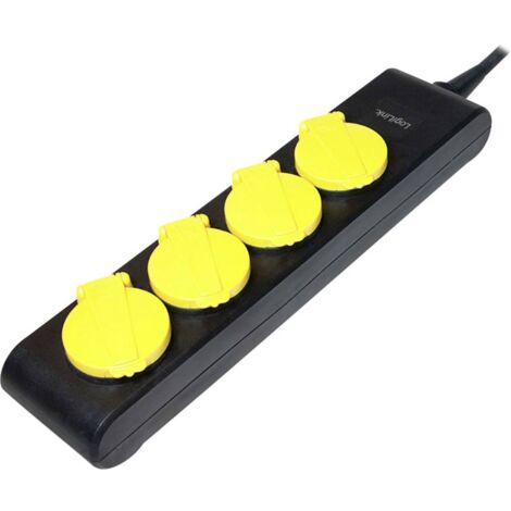 LogiLink LPS212 Multipresa senza interruttore Nero
