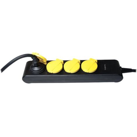 LogiLink LPS212 Multipresa senza interruttore Nero