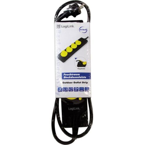 LogiLink LPS212 Multipresa senza interruttore Nero