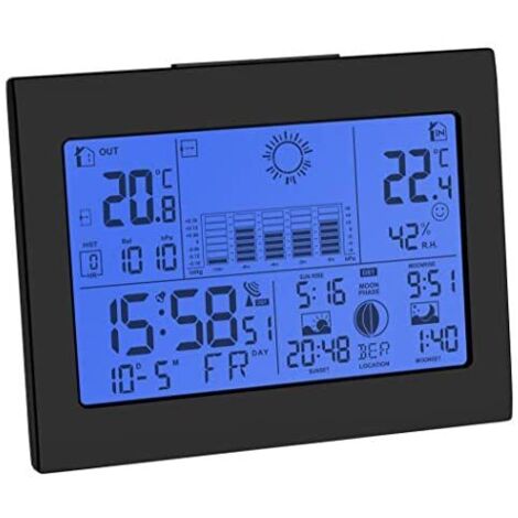 Stazione Meteo TFA Weather Boy - Wireless Con Sensore Esterno, Fasi Lunari, Nero