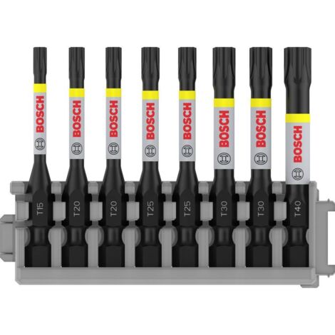 Bosch PRO Impact T bit Torx 55 mm 8 pezzi ( 2608522329 ) T15 / T20 / T25 / T30 / T40