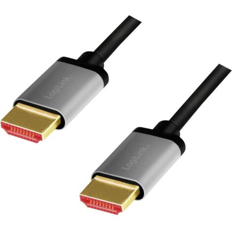 LogiLink HDMI AV Cavo [1x Spina HDMI - 1x Spina HDMI] 3 m Nero - Grigio (1/4)