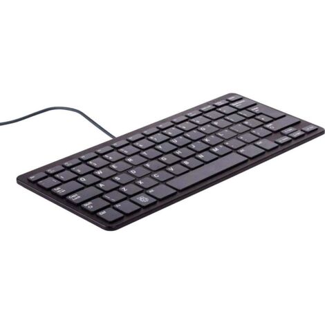Raspberry Pi® RPI-KEYB (UK)-BLACK/GREY USB Tastiera Inglese, QWERTY Nero, Grigio Hub USB (1/2)