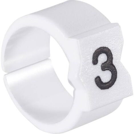 TE Connectivity STD12W-1 Clip segnafili Legenda (segnacavi) 1 Intervallo diametro esterno 4.50 fino a 6 mm 028690-000