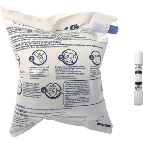 ACE Etilometro Bianco, Blu, Giallo 0.0 fino a 0.5 ‰ Con approvazione NFX (1/5)
