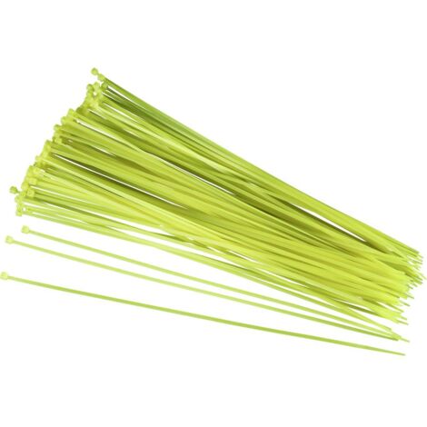 TRU COMPONENTS 93038c418 Fascetta per cavi 300 mm 2.80 mm Giallo  fluorescente 100 pz.