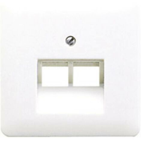 Jung 2 vie Placca di copertura Presa di rete Bianco alpino CD569-2UAWW 1 pz. (1/2)