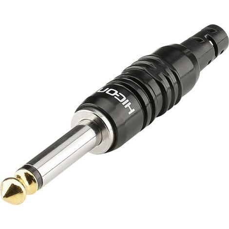 Hicon HI-J63M07 Jack 6.35 mm Spina dritta Numero Poli (num): 2 Mono Nero 1 pz. (1/2)