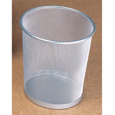Cestino 15l H280xØ267mm con decorazione forata STA argento