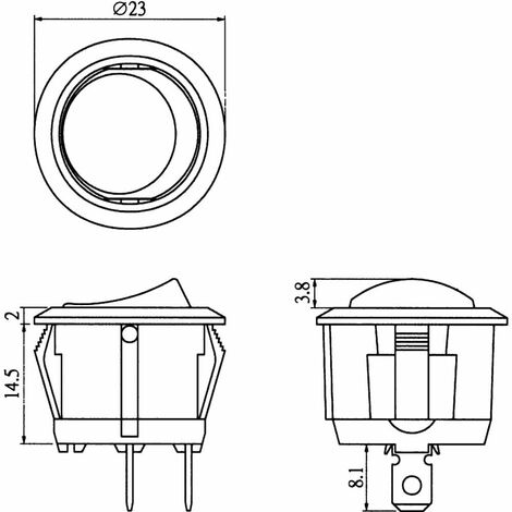 TRU COMPONENTS 701365 Interruttore a bilanciere R13 112A 02 BB 250