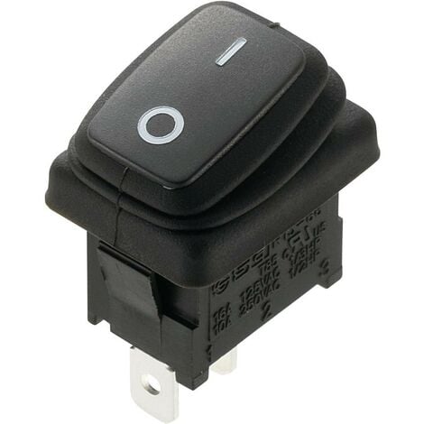 TRU COMPONENTS 1588062 Interruttore a bilanciere TC-R13-66A8-02 250 V/AC 10  A 1 x Off / On IP65 Permanente 1 pz.