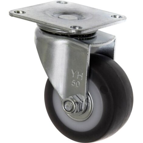 TOOLCRAFT TO-5137866 RUOTA GIREVOLE CON PIASTRA DI AVVITAMENTO 50 MM TPR (1/3)