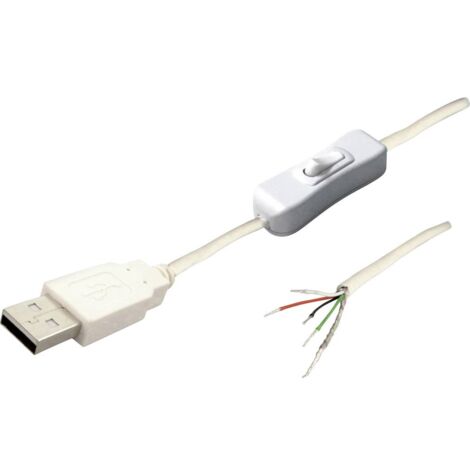 Cavo di collegamento USB con interruttore Spina dritta TC-2509039 TRU  COMPONENTS Contenuto: 1 pz.