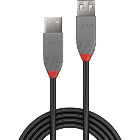 Cavetto prolunga USB 2.0 spina A - presa A 0.2 mt di colore nero