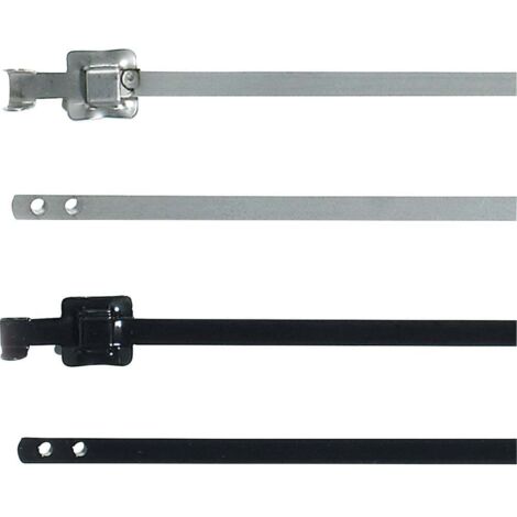 HellermannTyton 111-91161 MLT16SSC5-SS316/SP-BK Fascetta per cavi 430 mm 5 mm Nero Perline di fissaggio cintura, Stabil (1/2)