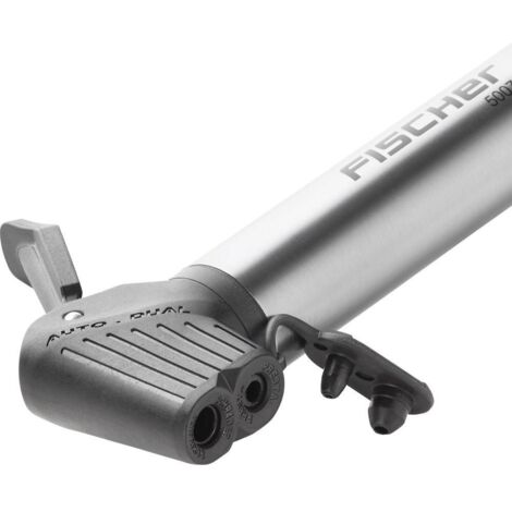 Mini Pompe à Vélo Fischer Avec Manomètre - Double Tête Pour Tous Types De Valves - Pompe Aluminium Compacte