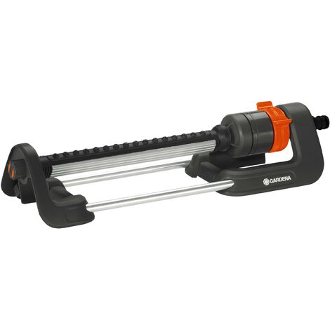 GARDENA Irrigatore oscillante da giardino: per l'irrigazione di superfici di 110-250 m², gittata 8-18 m, larghezza del getto max 14 m Aqua M (18702-20)