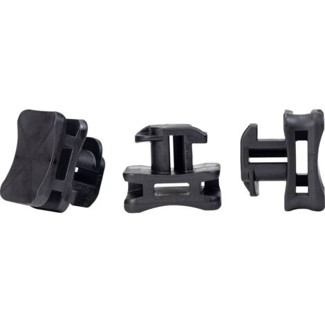 HellermannTyton ACFM7W10PT5.3 Basetta per fascette guida 151-03246 resistente agli urti Nero 25 pz. (1/3)