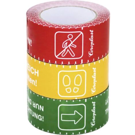 Coroplast 1466 SDR 217520 Nastro per pavimento Rosso (L x L) 10 m x 60 mm 1 pz. (1/2)