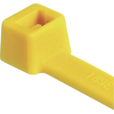 HellermannTyton 111-03006 T30R-PA66-YE Fascetta per cavi 150 mm 3.50 mm Giallo resistente alle intemperie 100 pz. (1/3)