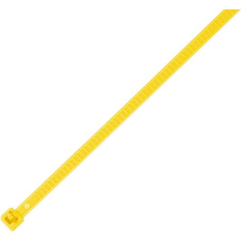 HellermannTyton 115-00004 LR55R-PA66-YE-Q1 Fascetta per cavi 196 mm 4.80 mm Giallo riutilizzabili, stabile al calore 25 (1/4)