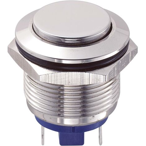 TRU COMPONENTS 701941 GQ19H-10/J/N Pulsante antivandalo 48 V/DC 2 A 1x Off / (On) Momentaneo IP65 1 pz.